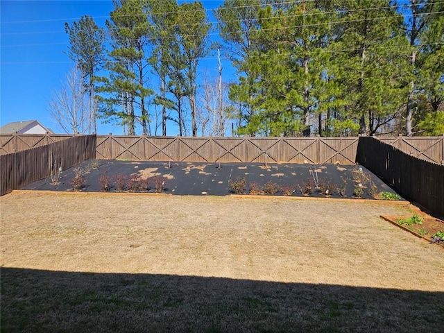 view of property's community with a fenced backyard