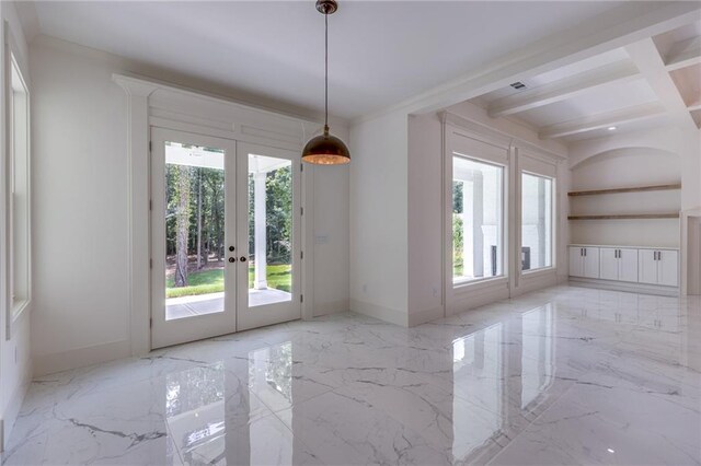 interior space featuring french doors