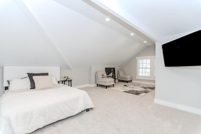 6044 Wade Orr Rd, Flowery Branch, GA 30542 - bedroom with carpet flooring, lofted ceiling, and recessed lighting