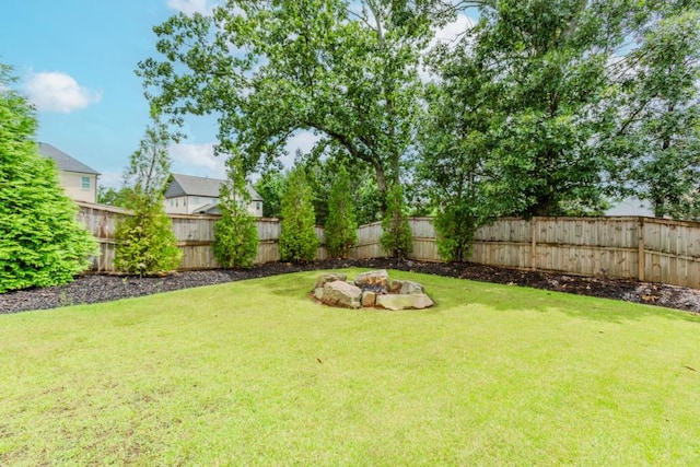 6044 Wade Orr Rd, Flowery Branch, GA 30542 - fenced backyard with a fire pit