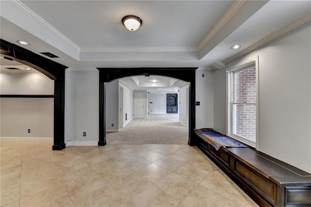 kitchen with white cabinetry, a peninsula, light wood-style floors, and stainless steel refrigerator with ice dispenser