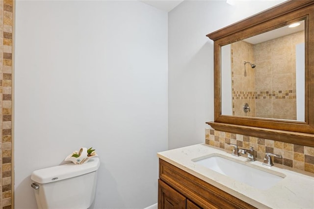 12 Windsor Way, Newnan, GA 30263 - bathroom featuring vanity, backsplash, and a tile shower