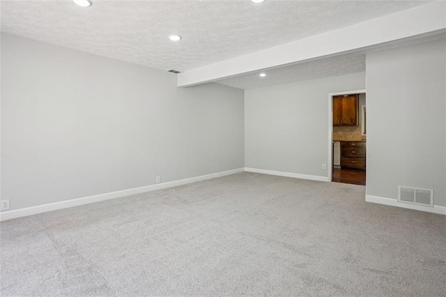 12 Windsor Way, Newnan, GA 30263 - empty room with recessed lighting, carpet flooring, and a textured ceiling