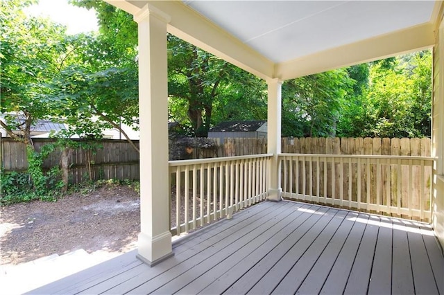 view of wooden terrace