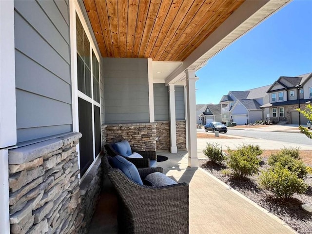 view of patio featuring covered porch