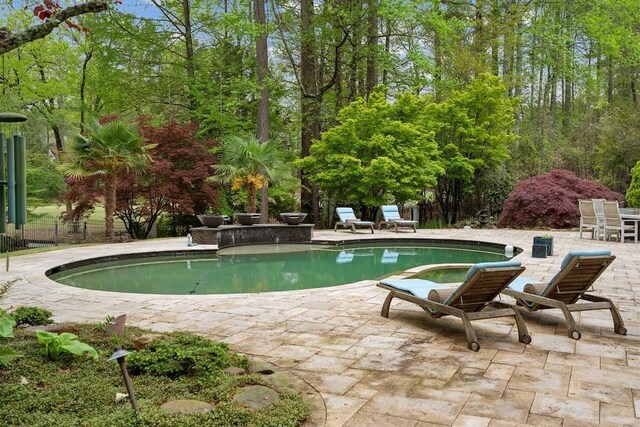 view of pool featuring a patio area