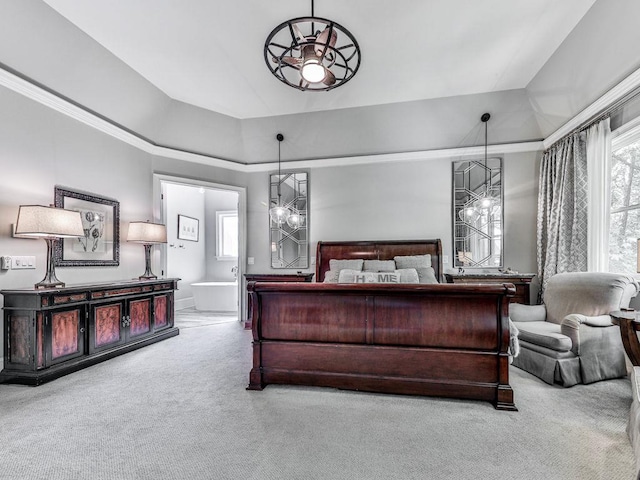 5039 Towne Lake Hls N, Woodstock, GA 30189 - carpeted bedroom with a chandelier