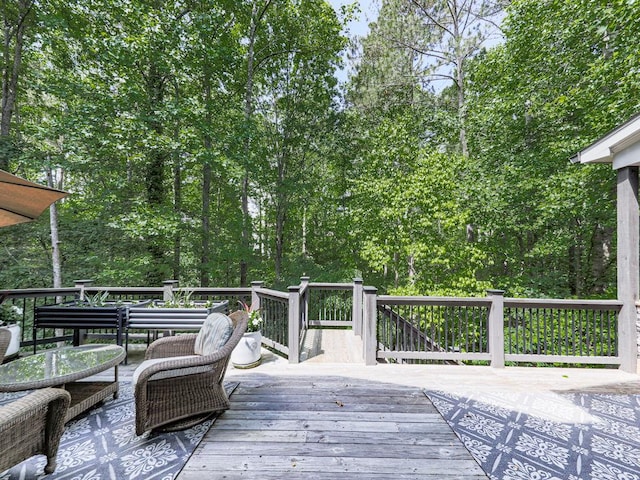 5039 Towne Lake Hls N, Woodstock, GA 30189 - view of wooden terrace