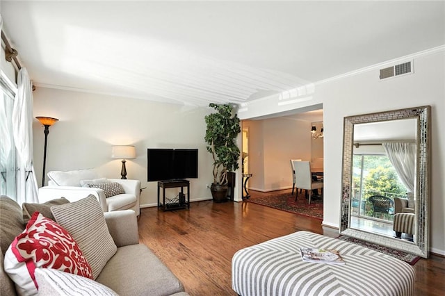 6851 Roswell Rd Unit F5, Sandy Springs, GA 30328 - living room with wood finished floors and ornamental molding