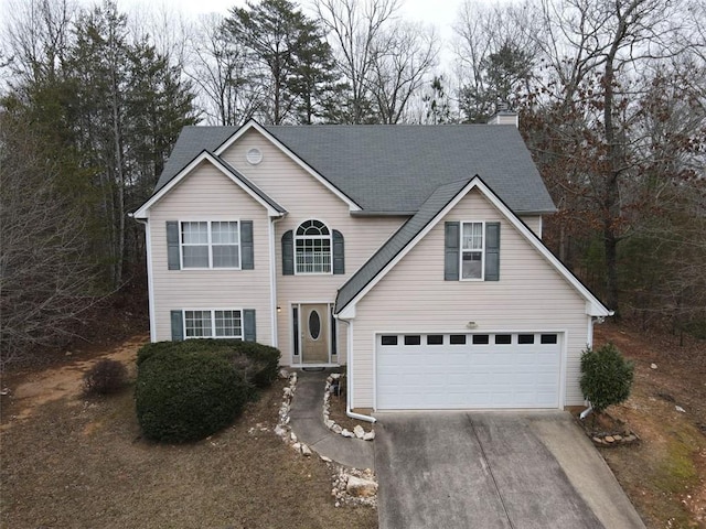 view of front of house featuring a garage