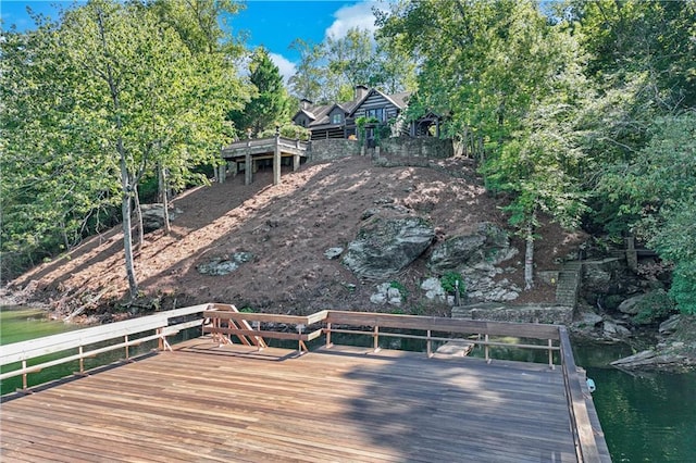 3464 Carolyn St, Gainesville, GA 30504 - dock area with a deck with water view