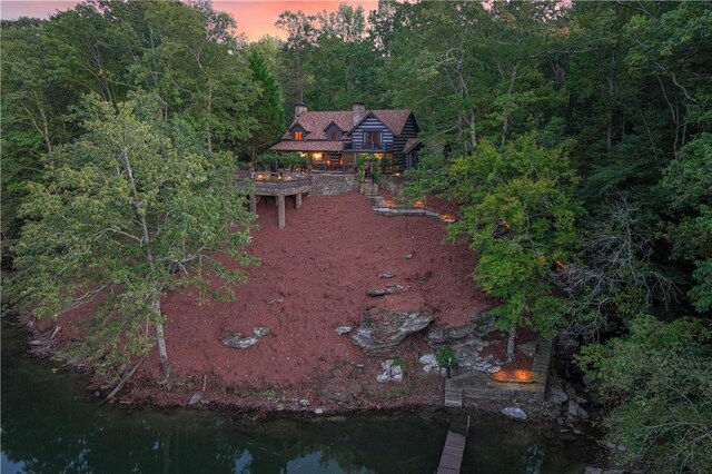 3464 Carolyn St, Gainesville, GA 30504 - aerial view of property and surrounding area featuring a nearby body of water and a forest