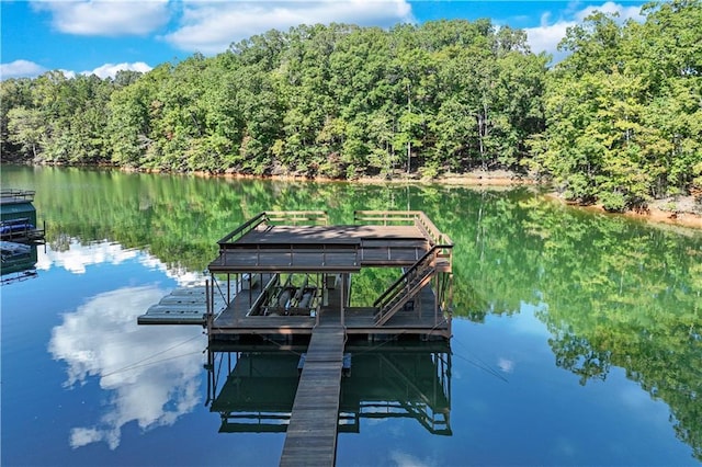 3464 Carolyn St, Gainesville, GA 30504 - dock area with a water view and a wooded view