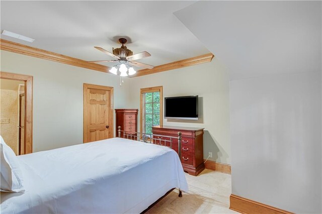 3464 Carolyn St, Gainesville, GA 30504 - bedroom featuring crown molding and a ceiling fan