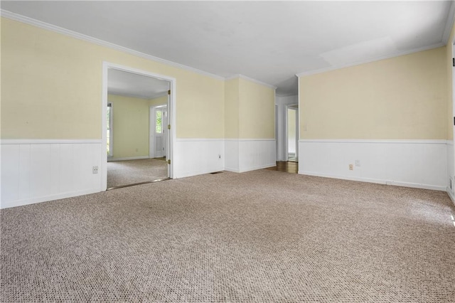 1229 Colony Cir, Marietta, GA 30068 - spare room featuring ornamental molding, wainscoting, and carpet floors