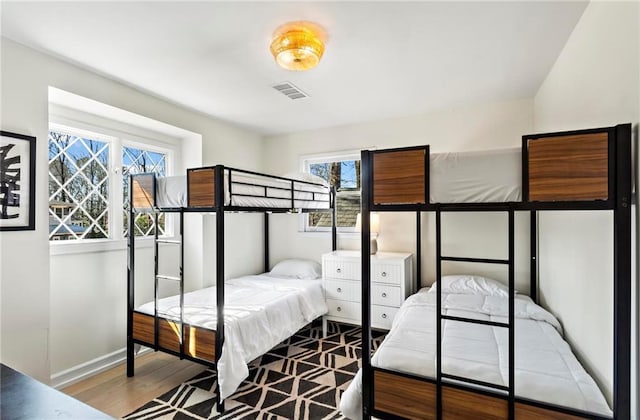 bedroom featuring light hardwood / wood-style flooring