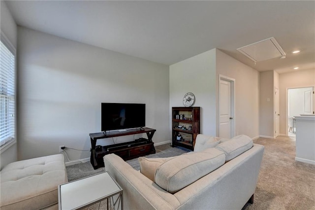 view of carpeted living room