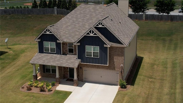 200 Baumgard Way, Locust Grove, GA 30248 - craftsman inspired home with board and batten siding, brick siding, and concrete driveway