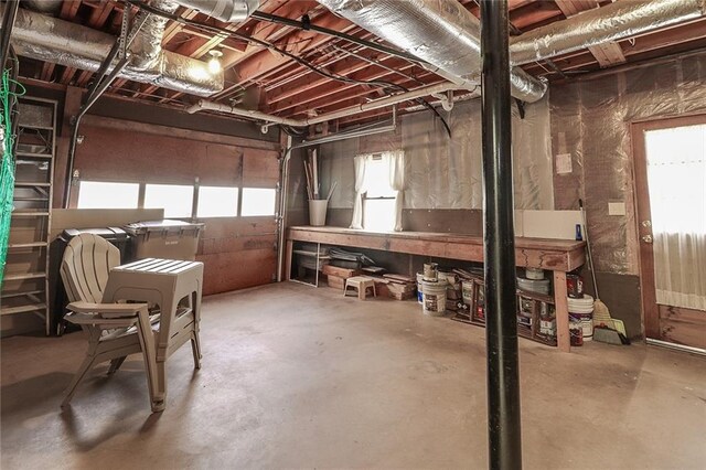 basement featuring a wealth of natural light