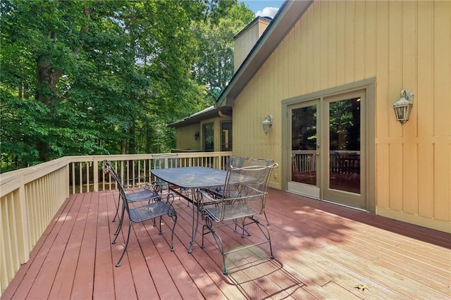 deck featuring french doors