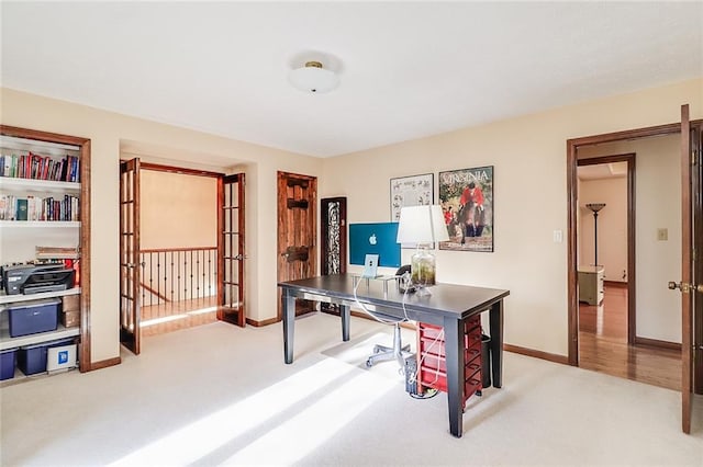 office area with carpet floors