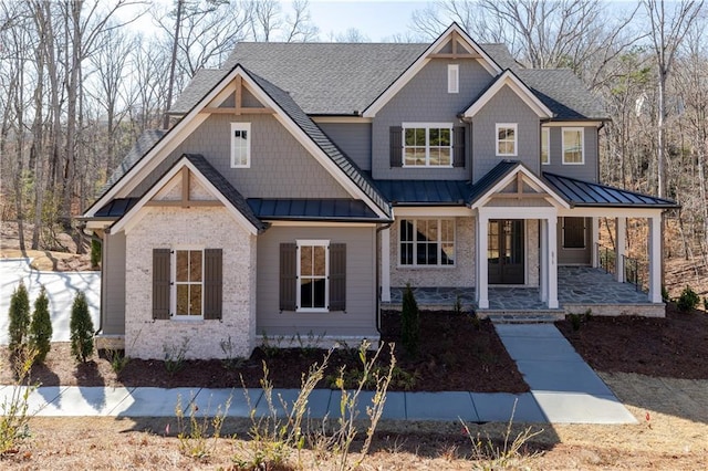 view of front of property featuring a porch