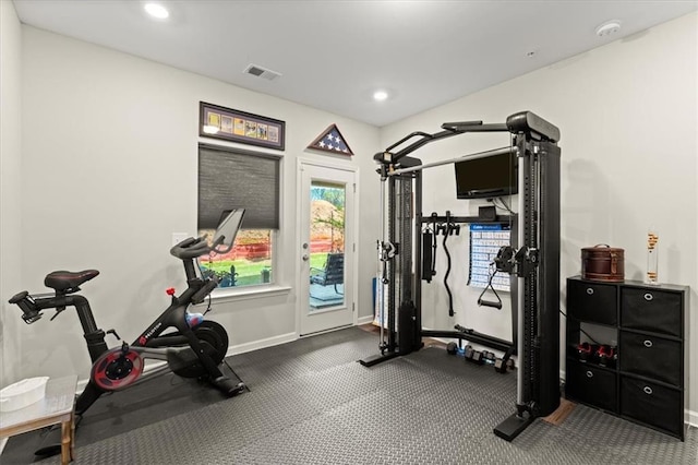 view of exercise room