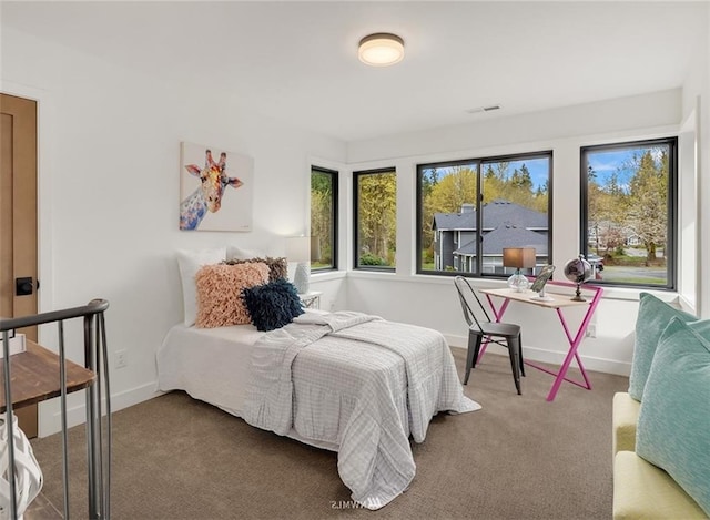 bedroom with carpet flooring