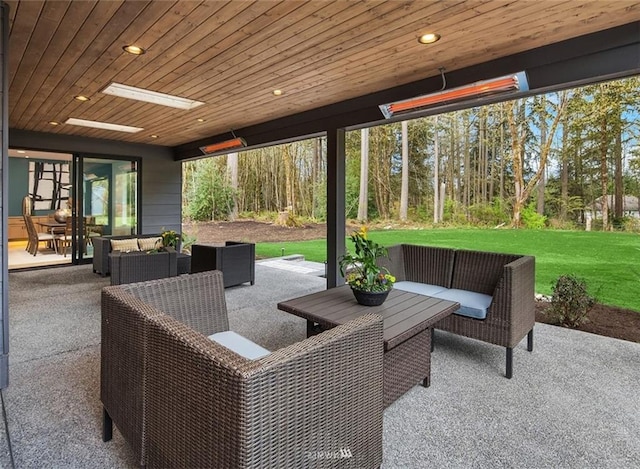 view of patio / terrace with an outdoor living space