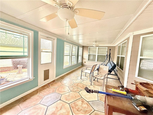 view of sunroom / solarium