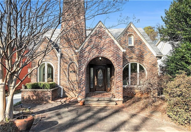 view of english style home