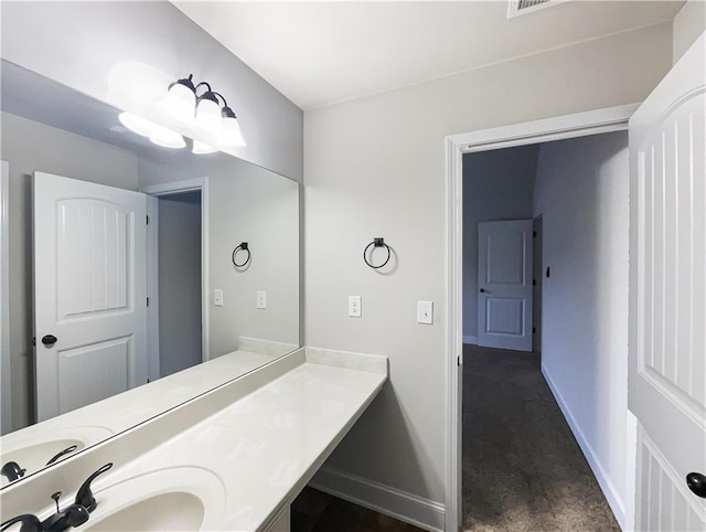 bathroom featuring vanity