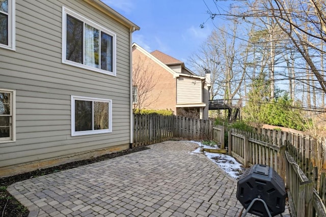 view of patio with a grill