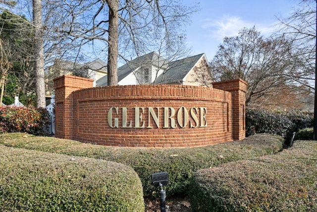 view of community sign