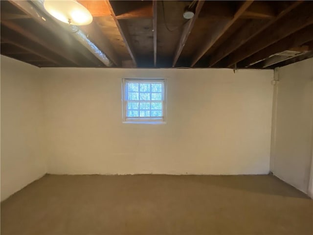 view of basement