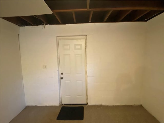 view of basement