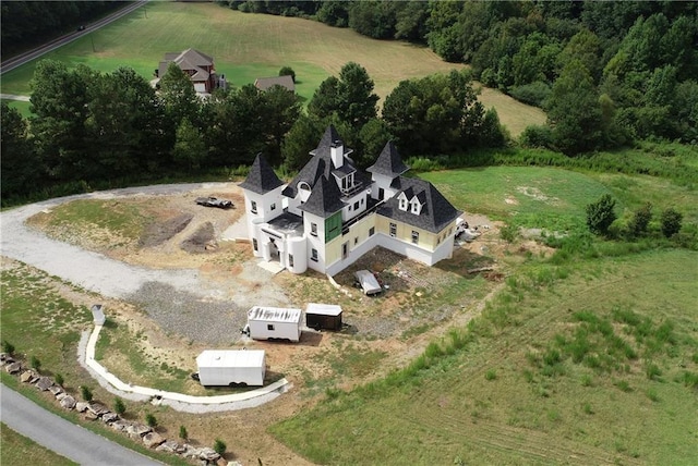 bird's eye view featuring a rural view