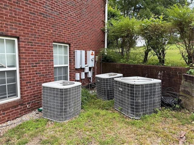 349 Bald Rock Rd, Oxford, GA 30054 - exterior view of cooling unit and brick siding