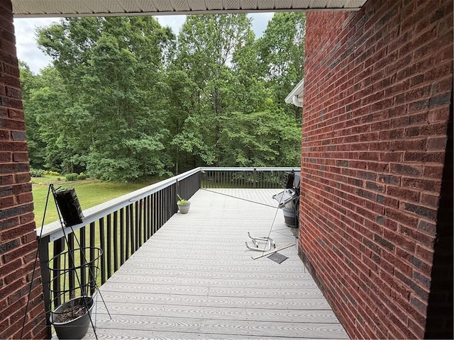 349 Bald Rock Rd, Oxford, GA 30054 - deck featuring a lawn