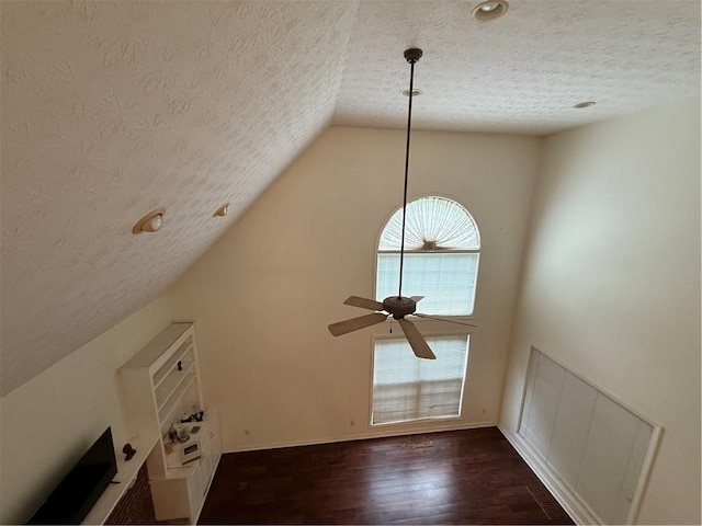 349 Bald Rock Rd, Oxford, GA 30054 - detailed view of a textured ceiling, wood finished floors, baseboards, and ceiling fan