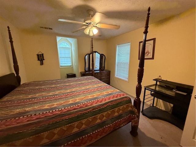 349 Bald Rock Rd, Oxford, GA 30054 - carpeted bedroom with ceiling fan
