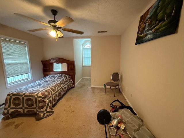 349 Bald Rock Rd, Oxford, GA 30054 - bedroom with ceiling fan, baseboards, and carpet floors