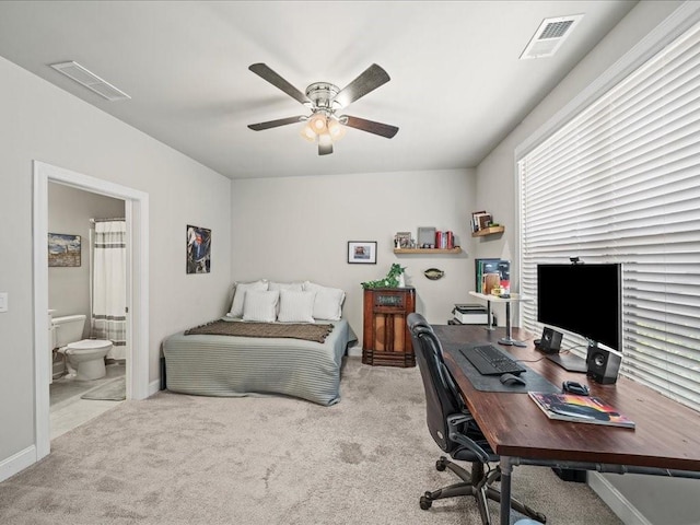 3862 Firewood Ln Unit 110, Suwanee, GA 30024 - office area with carpet flooring, a ceiling fan, and baseboards