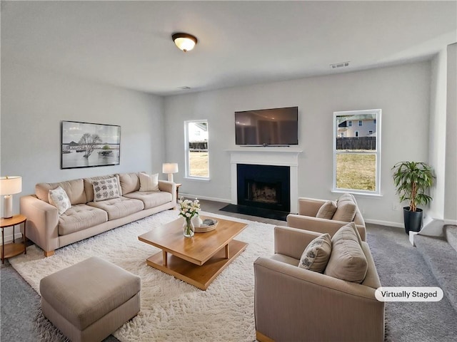 view of carpeted living room