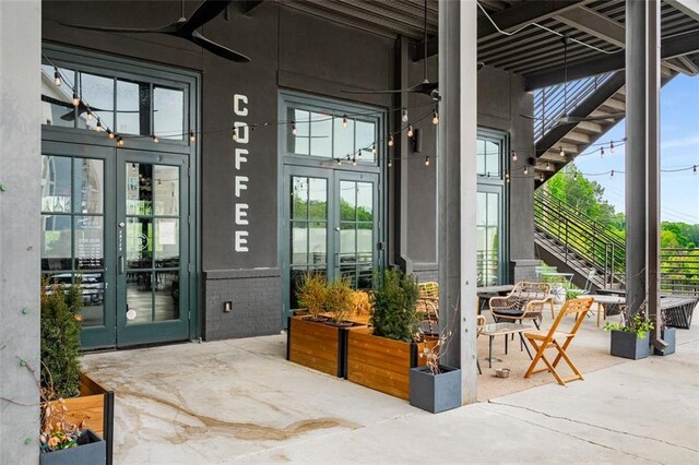 1928 Main St NW, Atlanta, GA 30318 - entrance to property featuring french doors and brick siding