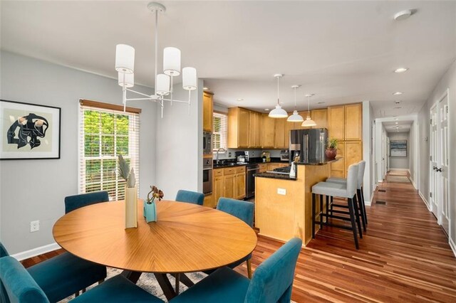 1928 Main St NW, Atlanta, GA 30318 - dining space with recessed lighting, wood finished floors, and baseboards