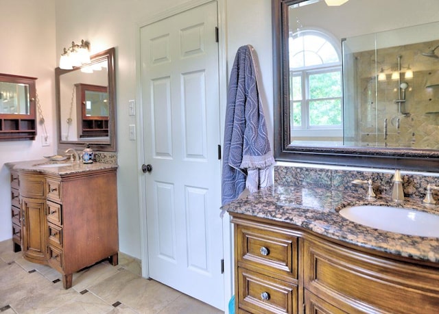 5105 Tynewick Trce NE, Roswell, GA 30075 - full bath with a shower stall and two vanities