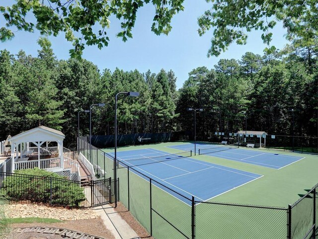 5105 Tynewick Trce NE, Roswell, GA 30075 - view of tennis court with fence