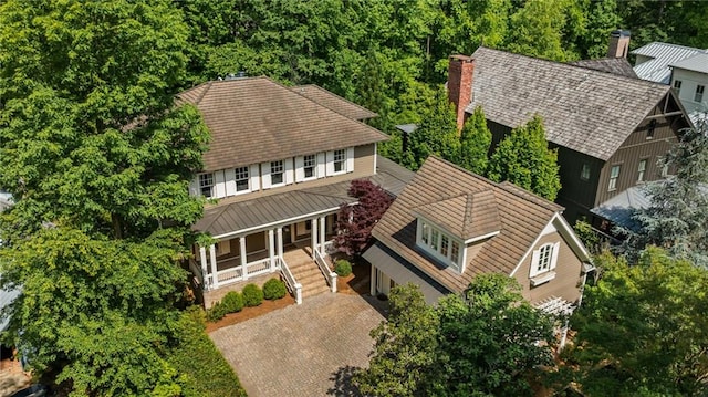 view from above of property