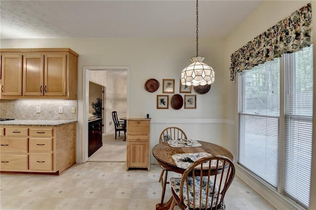 view of dining area